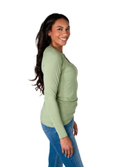 Olive Long Sleeve Tee for Tall Girls
