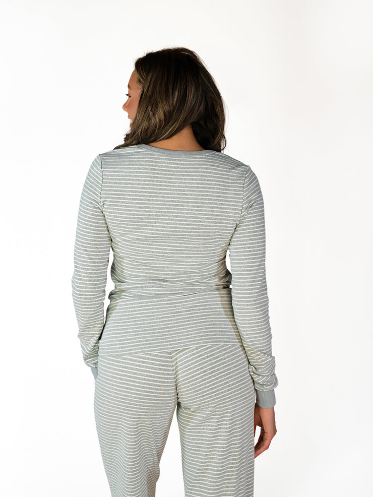 Striped Tall Pajama Top