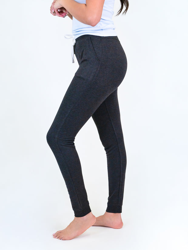tall joggers for women black