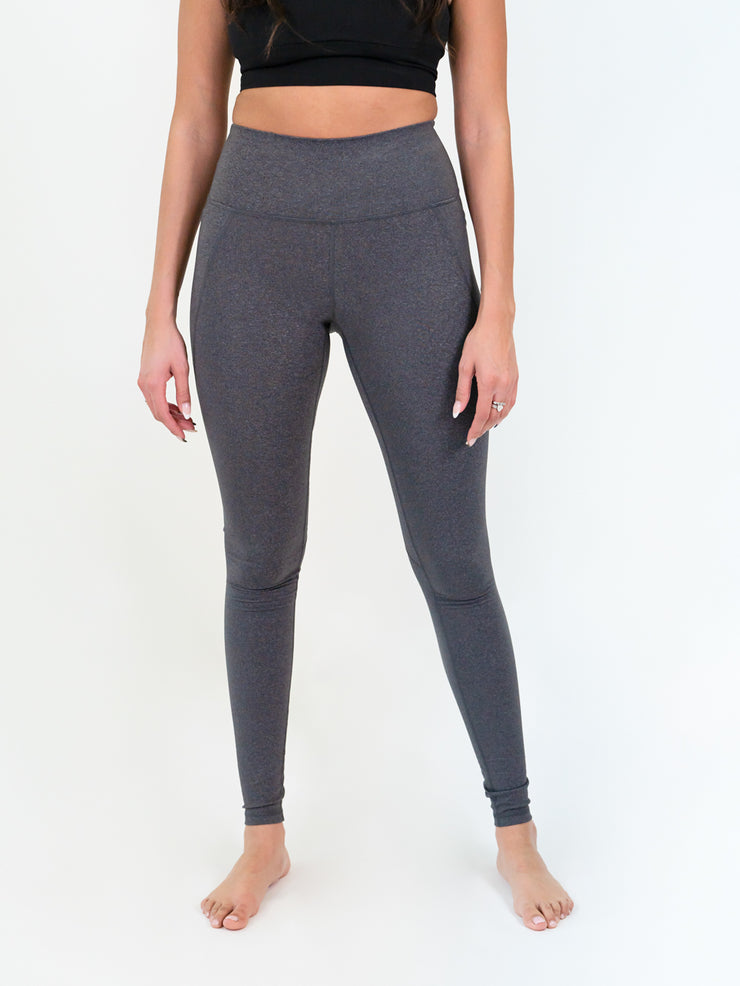 leggings for tall women - heathered grey