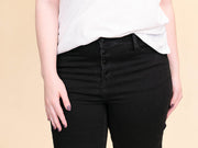 Jackson Tall Skinny Jean - High Rise Black Button Fly