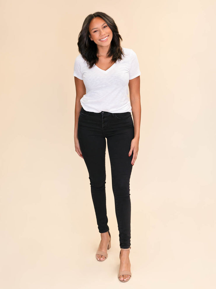 Black skinny jeans for tall women 36"
