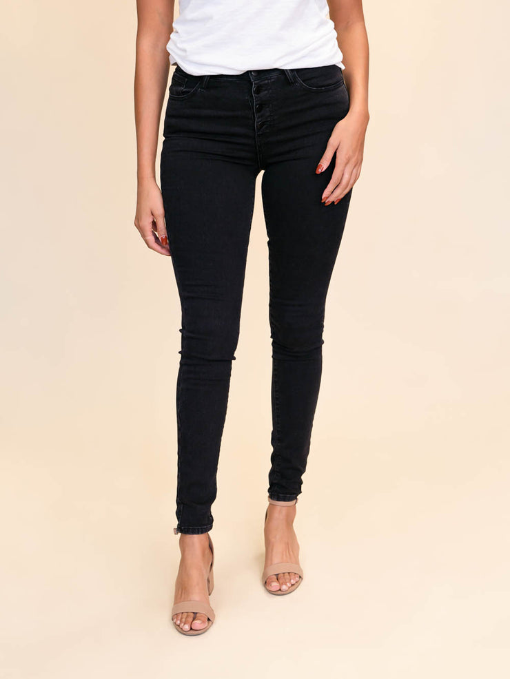 Tall black skinny jeans extra long