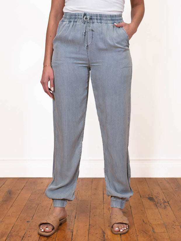 Chambray Long Inseam Joggers 